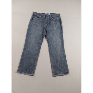 Gap Men Jean 36X30 Blue Denim 100% Cotton Straight Leg Mid Rise Classic 90s